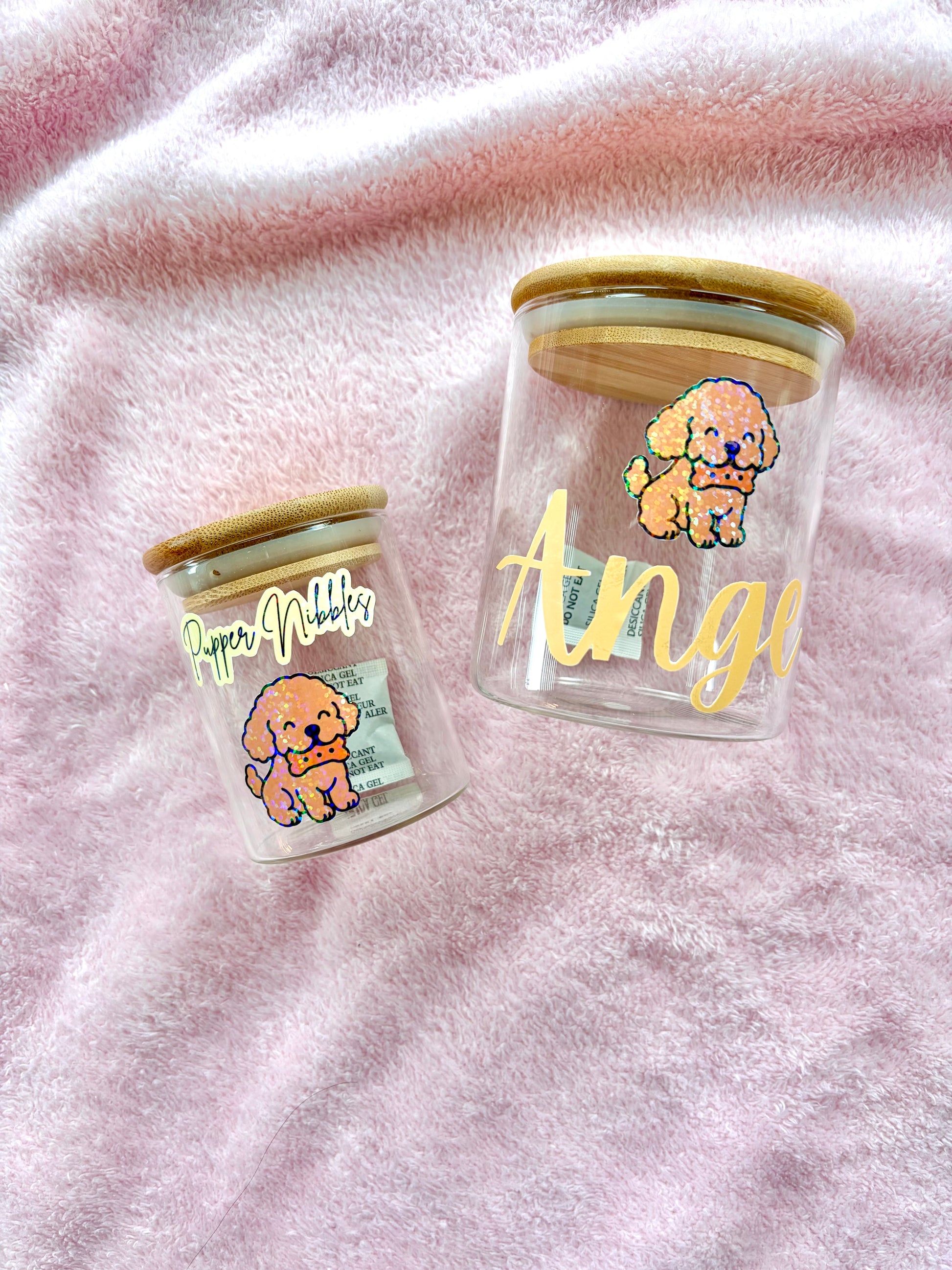 Pupper Nibbles Dog Logo Sticker Snack Jar