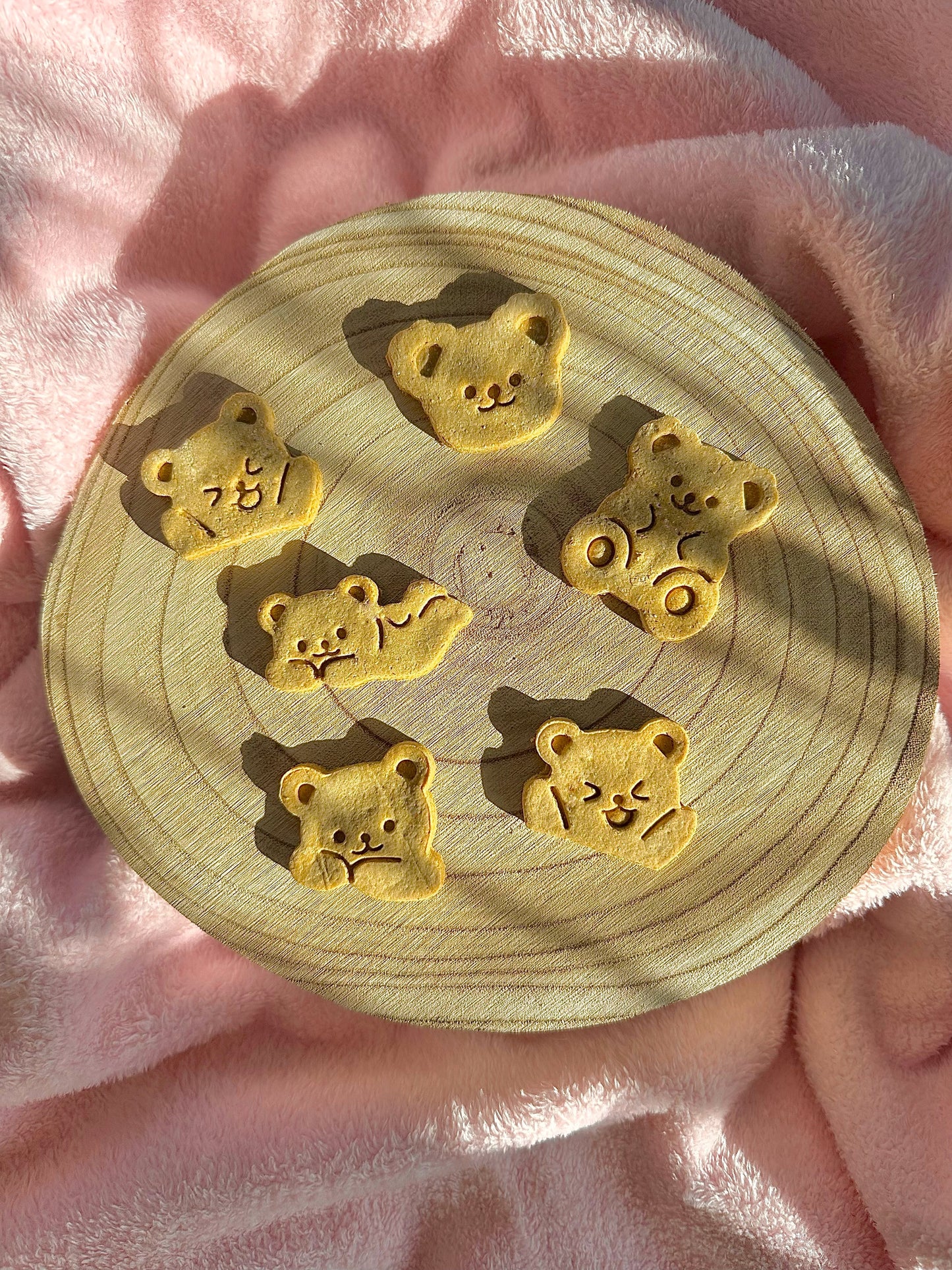 teddy bear oat biscuit cookies - limited ingredient dog treats