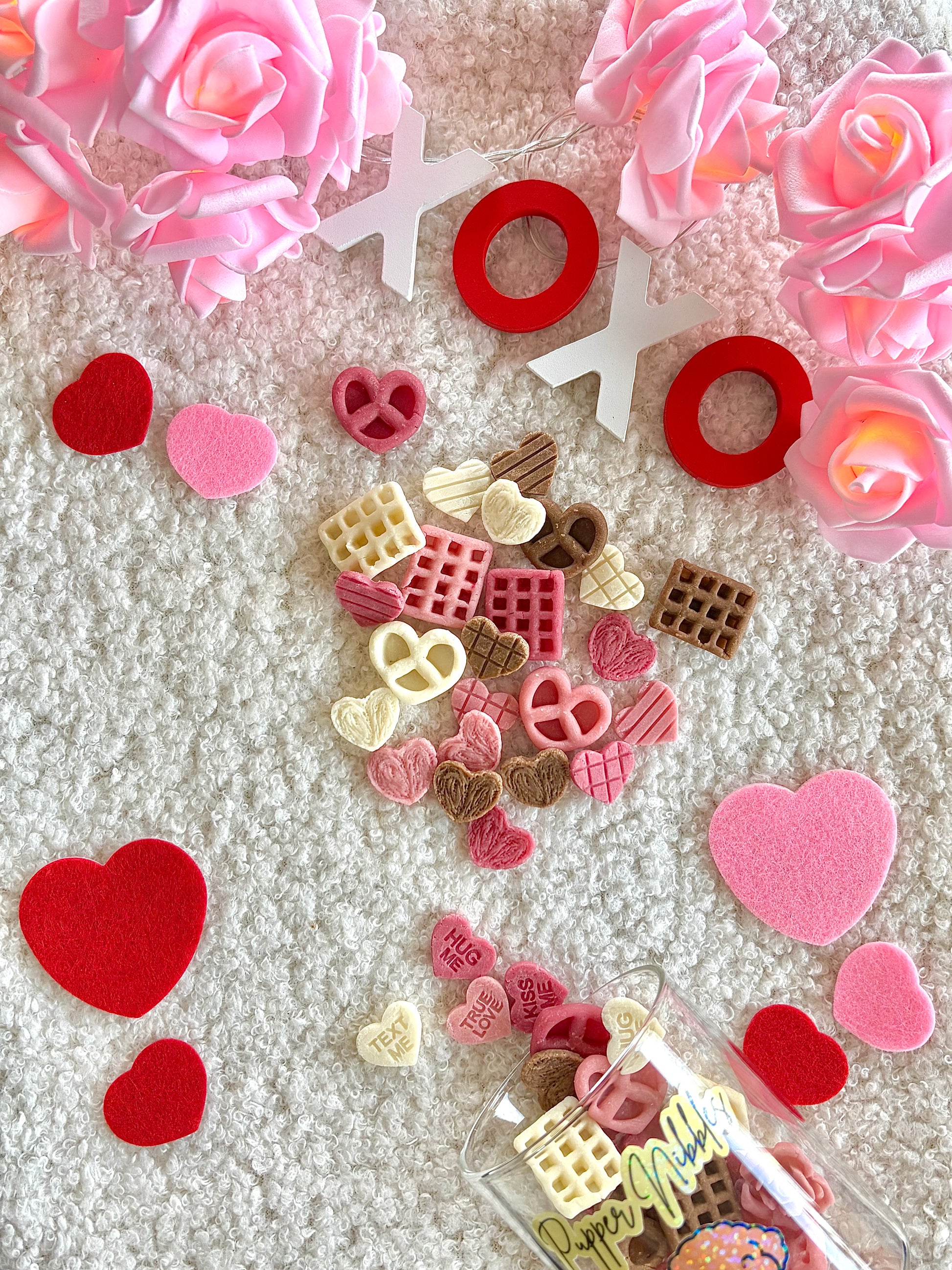 Valentine's Day chocolate candies goat milk bites - limited ingredient dog treats